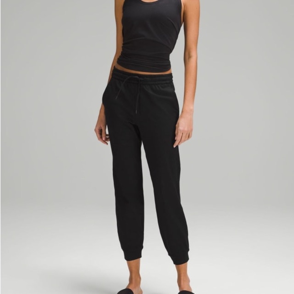 Lululemon Soft Jersey Black Joggers 7/8 Mid-Rise NWOT